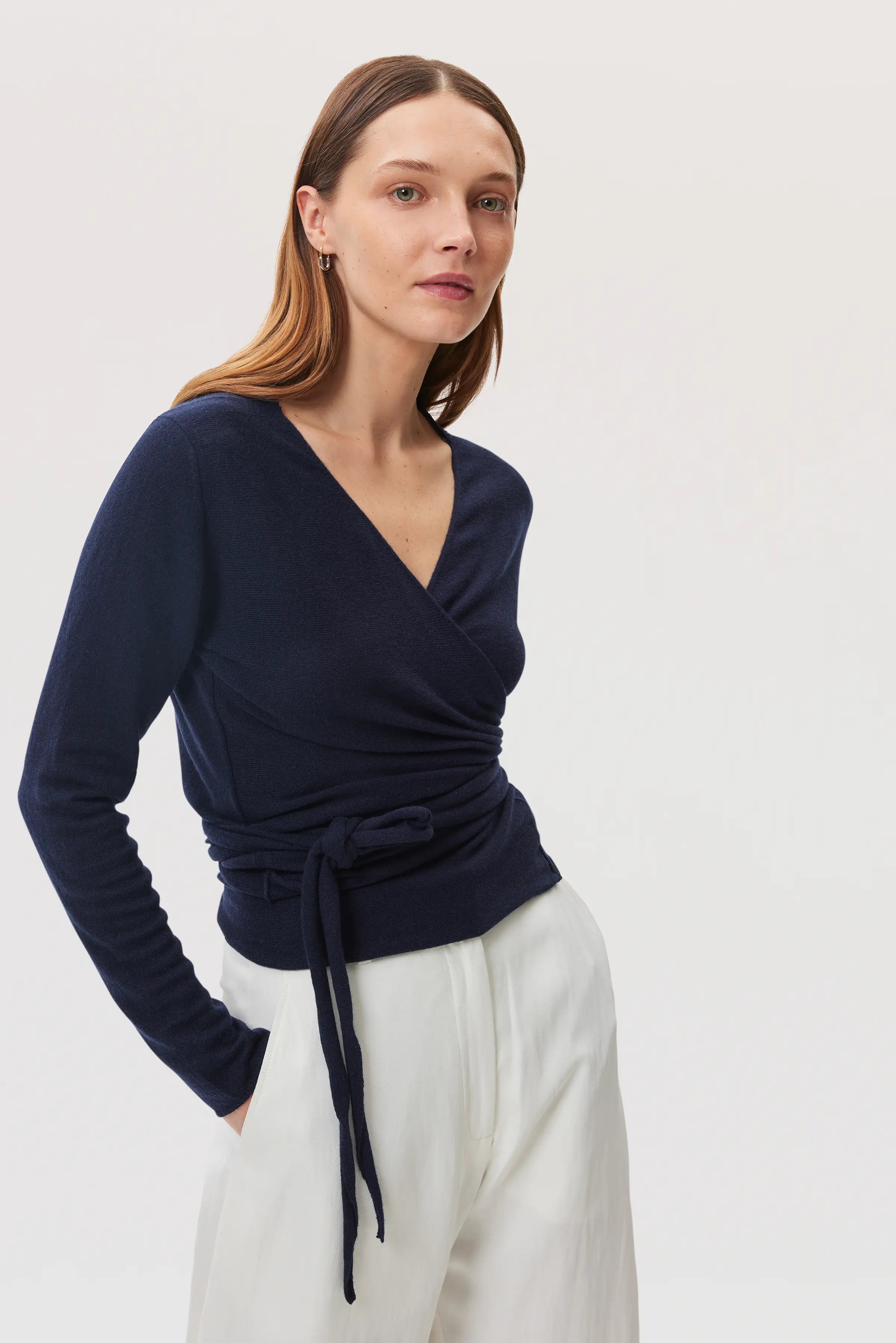 Cashmere Dark Navy Ballet Wrap