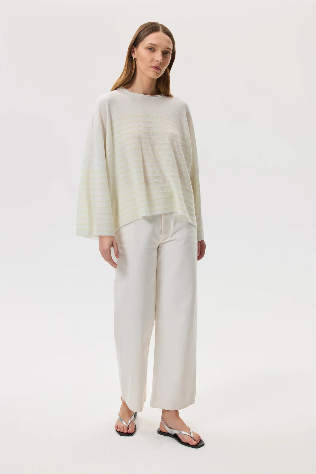 Relaxed Featherlight Cashmere Stripe Jumper