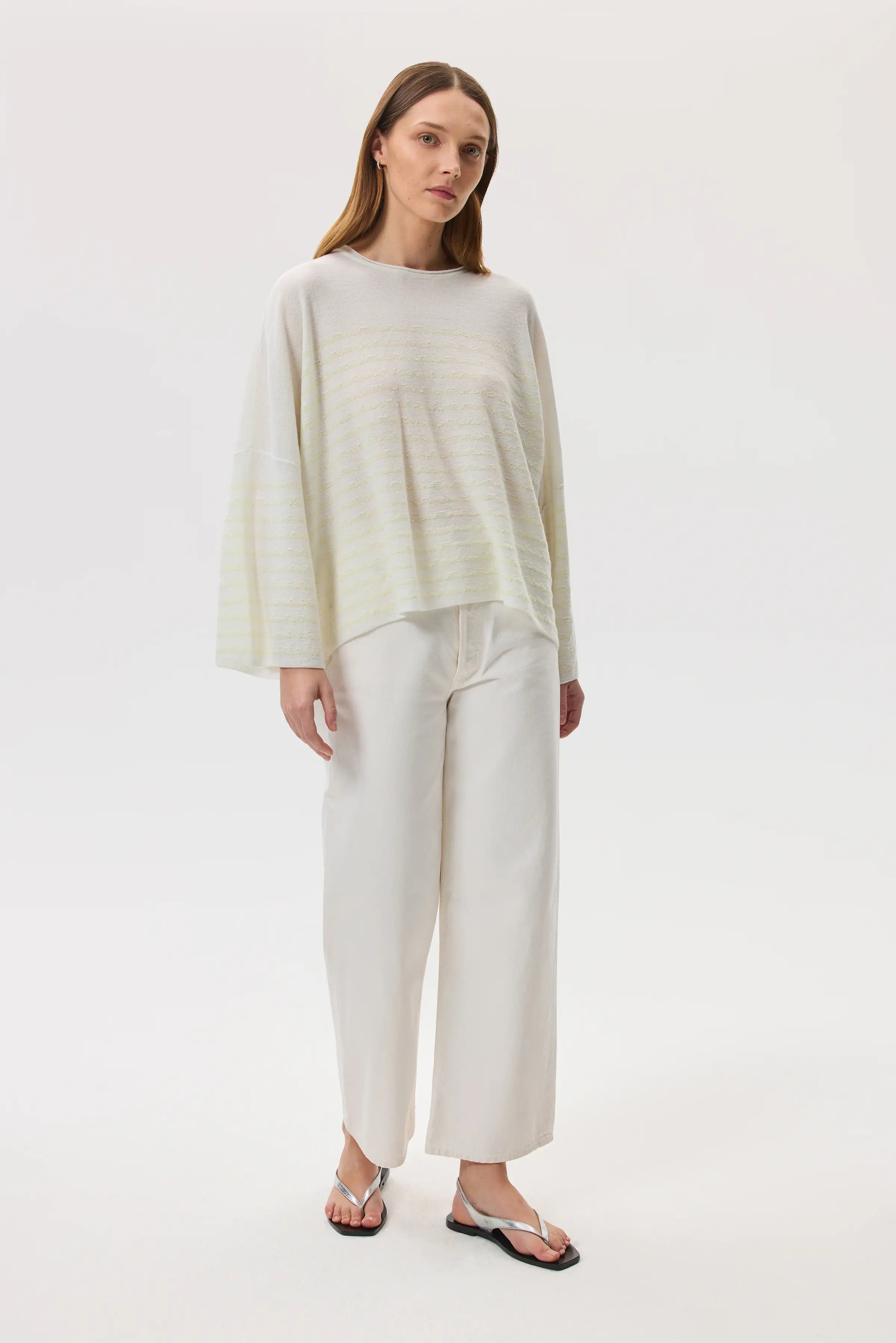 Relaxed Featherlight Cashmere Stripe Jumper