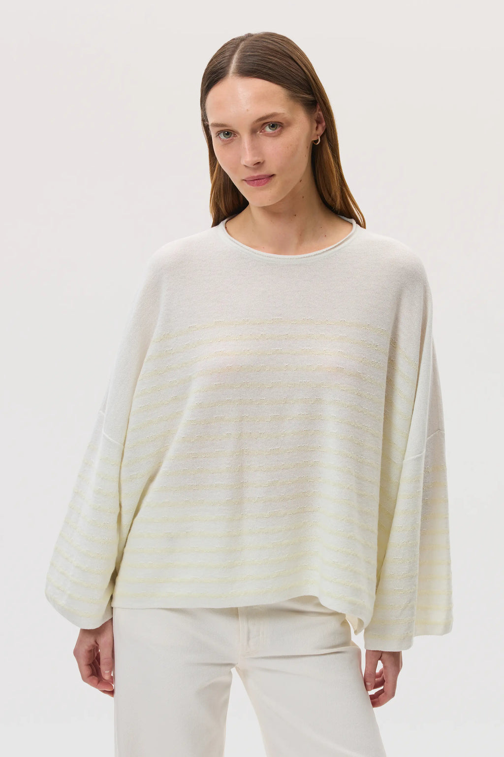 Relaxed Featherlight Cashmere Stripe Jumper