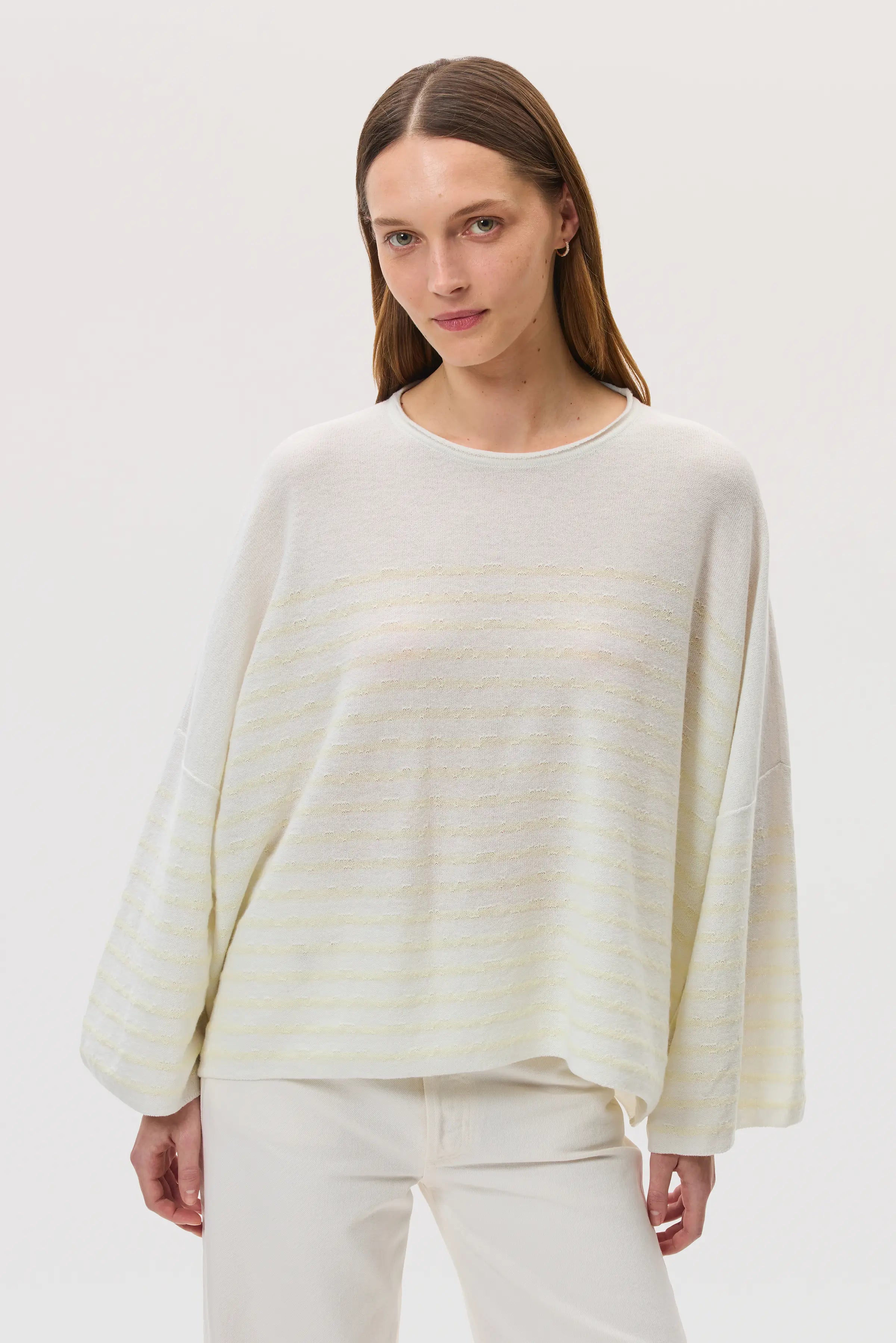 Relaxed Featherlight Cashmere Stripe Jumper