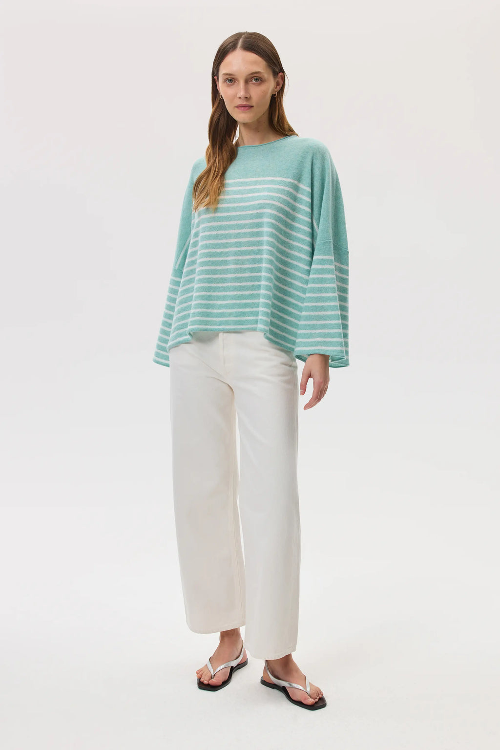 Relaxed Featherlight Cashmere Stripe Jumper