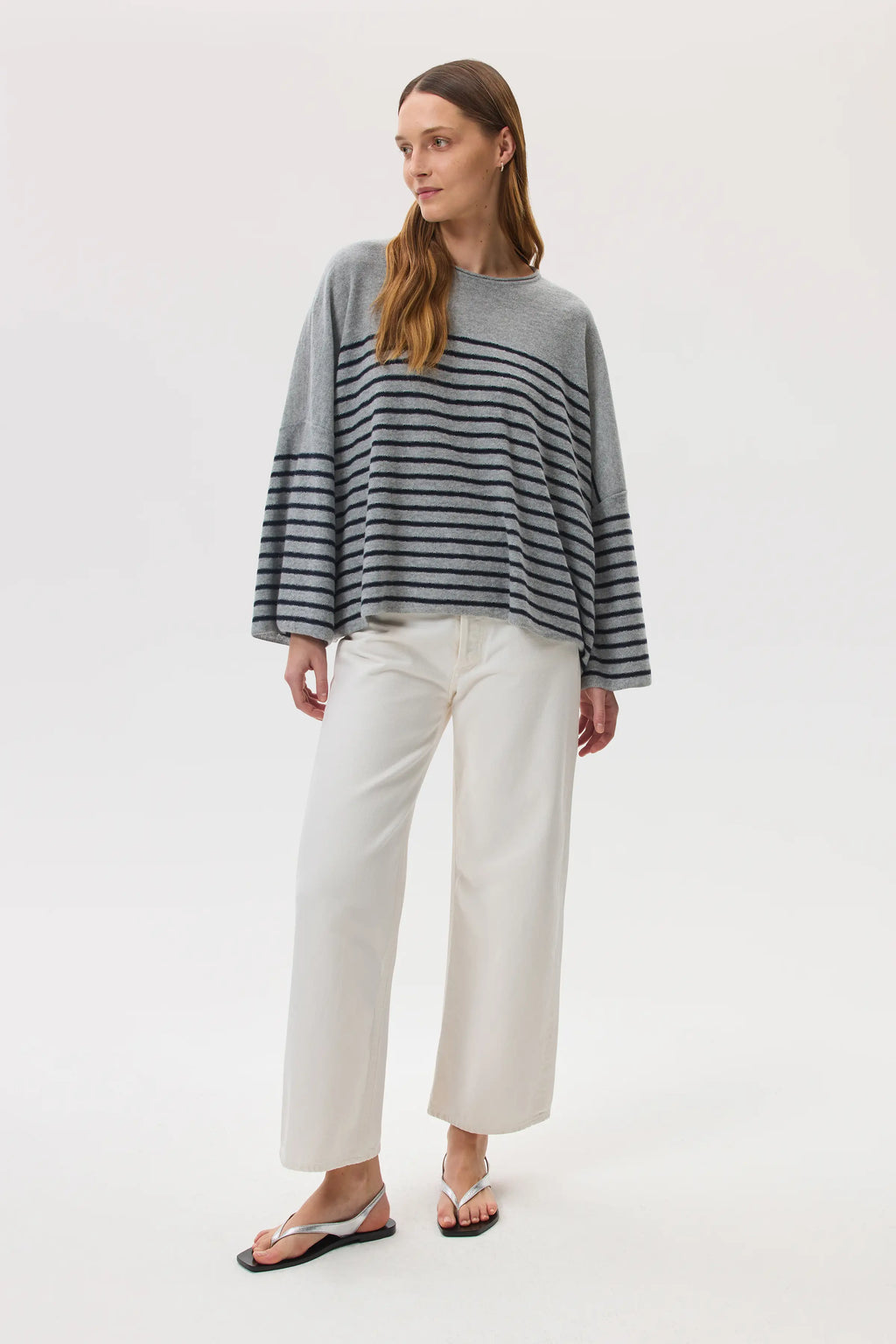 Relaxed Featherlight Cashmere Stripe Jumper