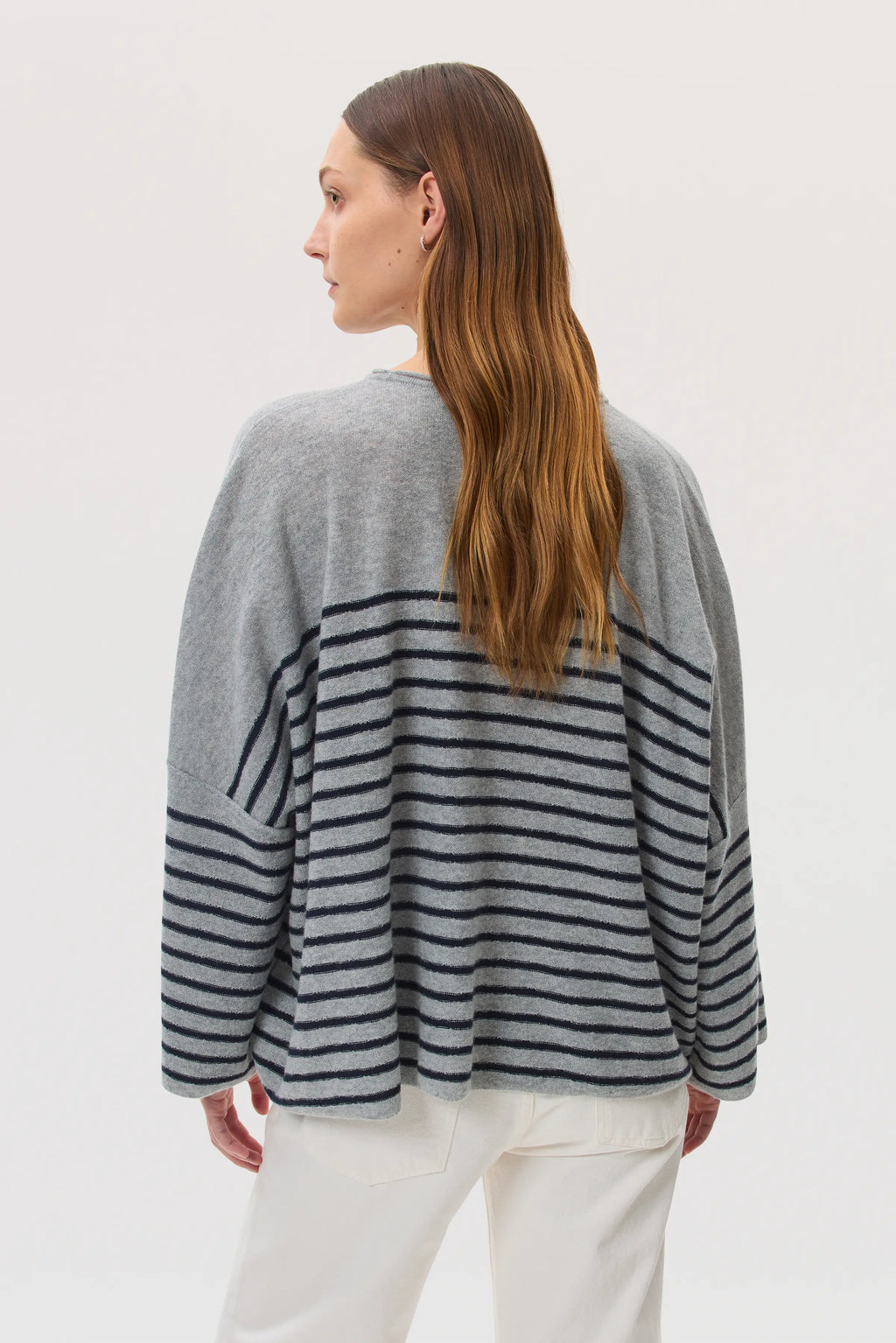 Relaxed Featherlight Cashmere Stripe Jumper