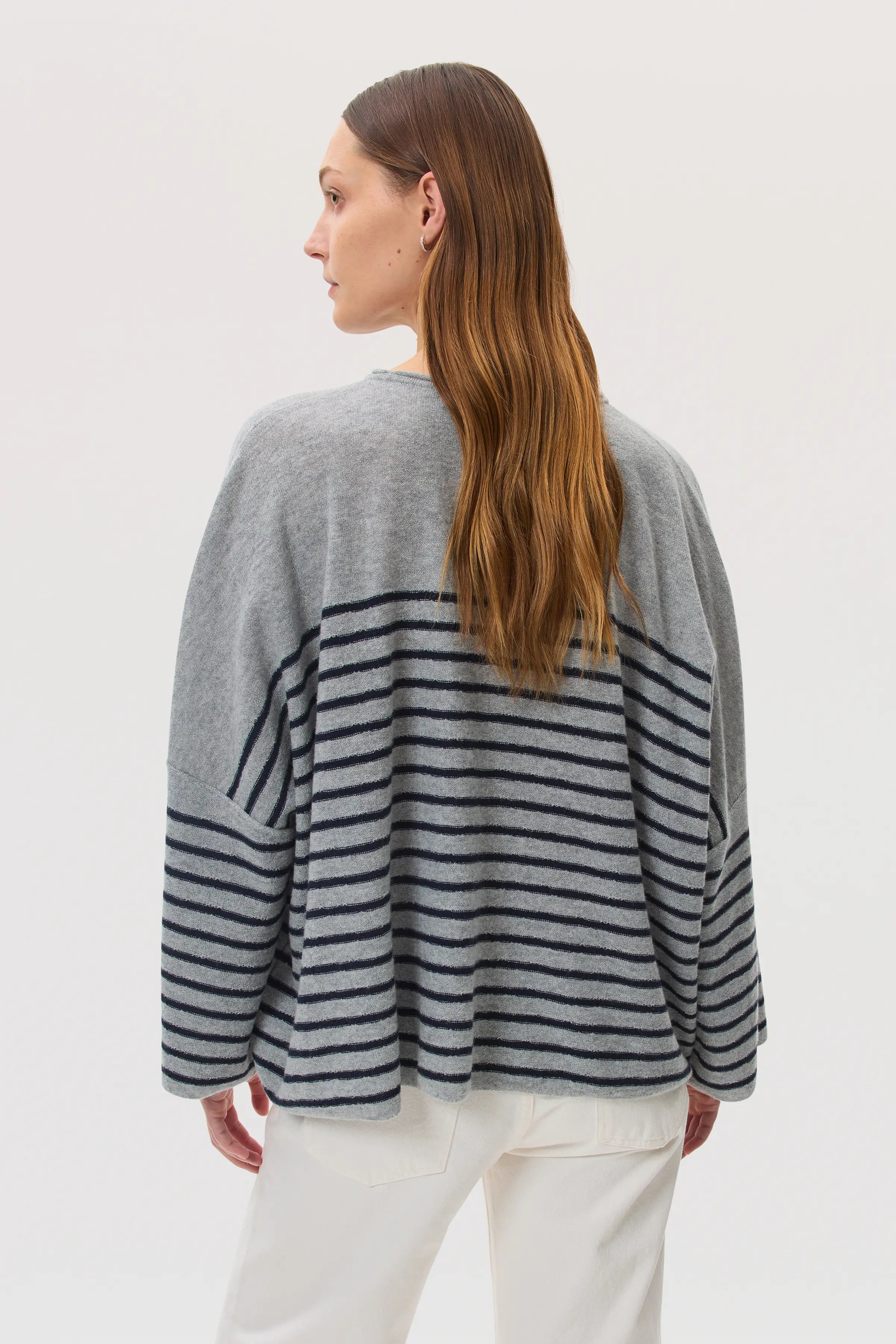Relaxed Featherlight Cashmere Stripe Jumper