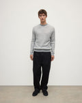 Waffle Stitch Light Grey Cashmere Jumper