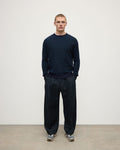 Waffle Stitch Dark Navy Cashmere Jumper