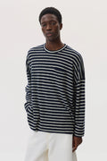Cashmere Jersey Stripe Oversized T-Shirt