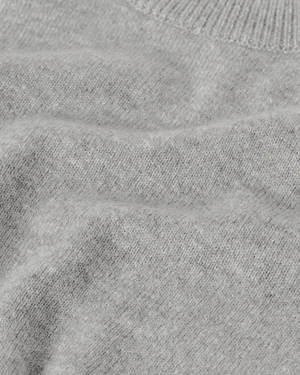 Rory Light Grey Classic Cashmere Crew Jumper