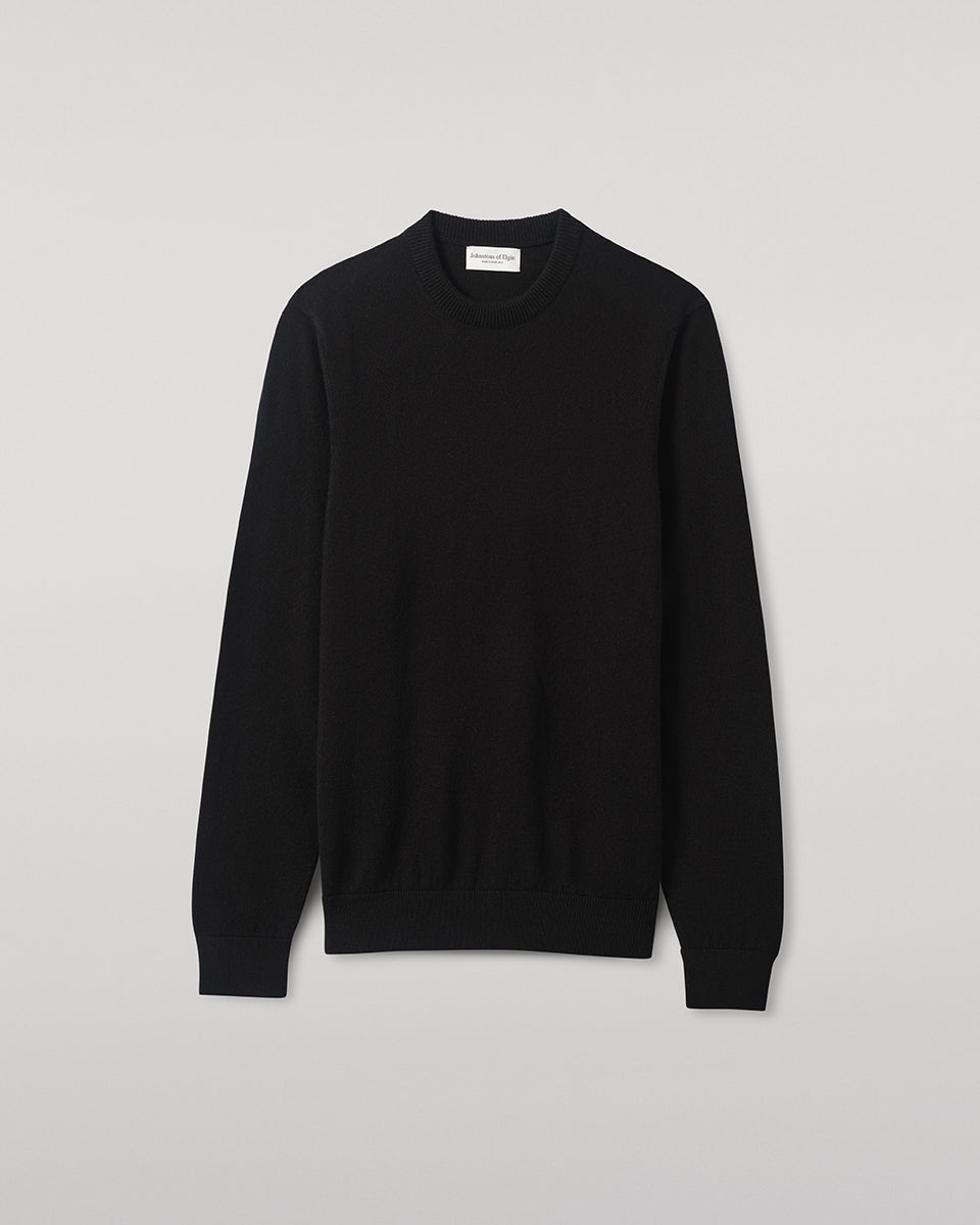Rory Black Classic Cashmere Crew Jumper