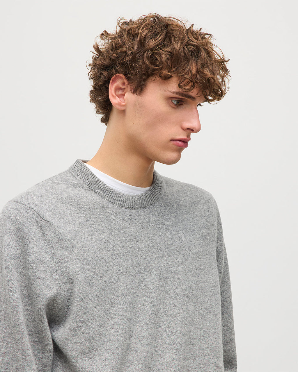 Rory Grey Classic Cashmere Crew Jumper