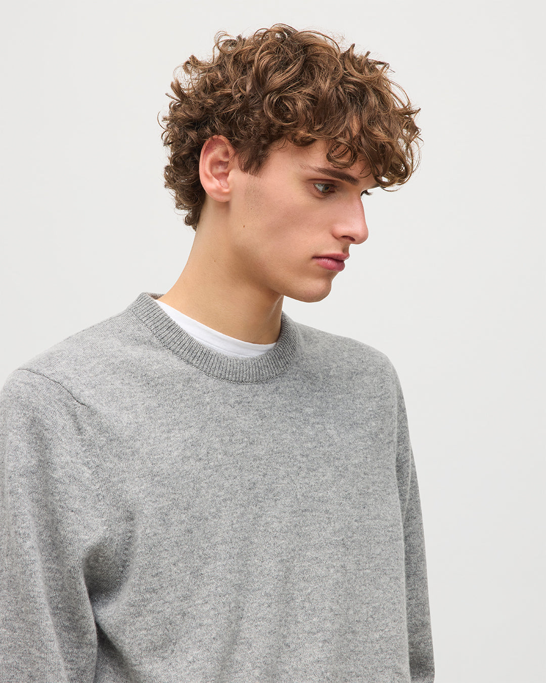 Rory Grey Classic Cashmere Crew Jumper