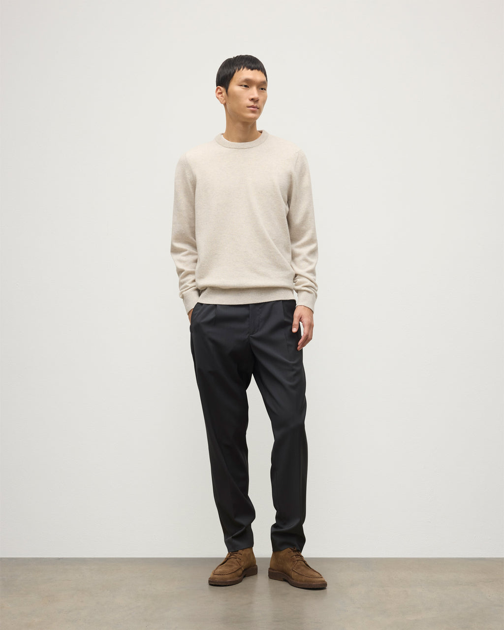 Rory Natural Classic Cashmere Crew Jumper
