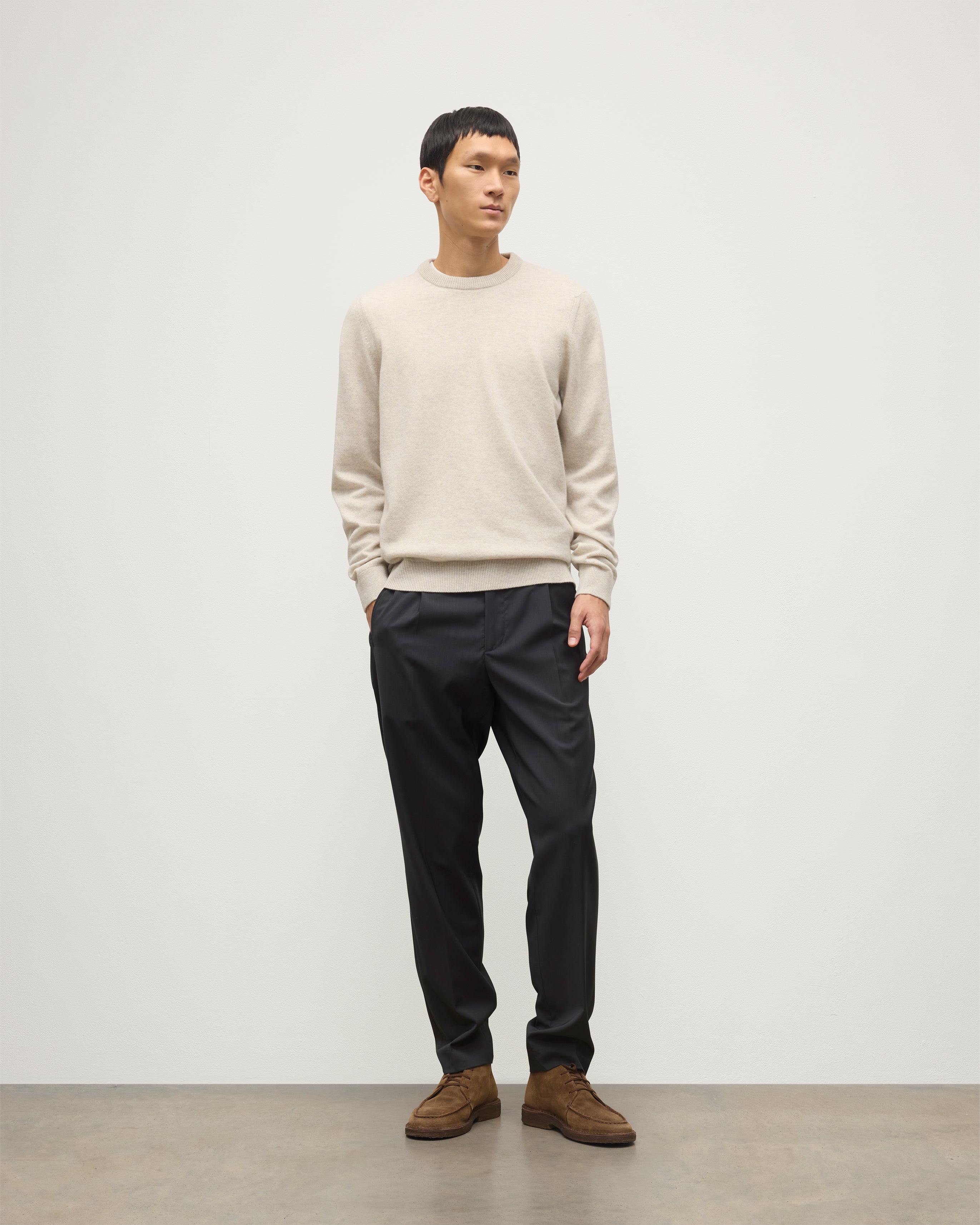 Rory Natural Classic Cashmere Crew Jumper