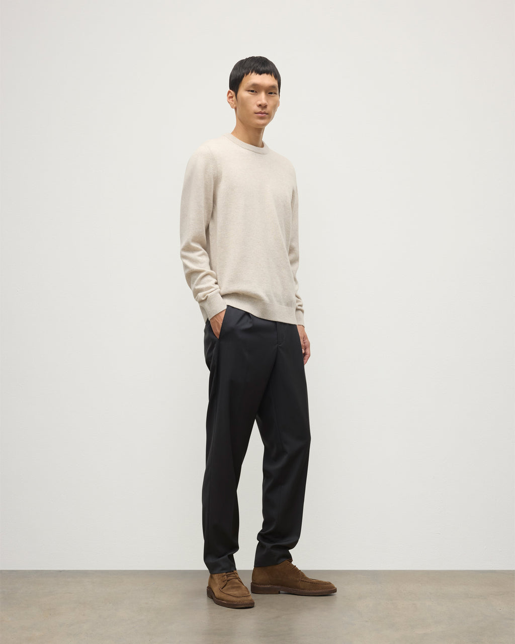 Rory Natural Classic Cashmere Crew Jumper
