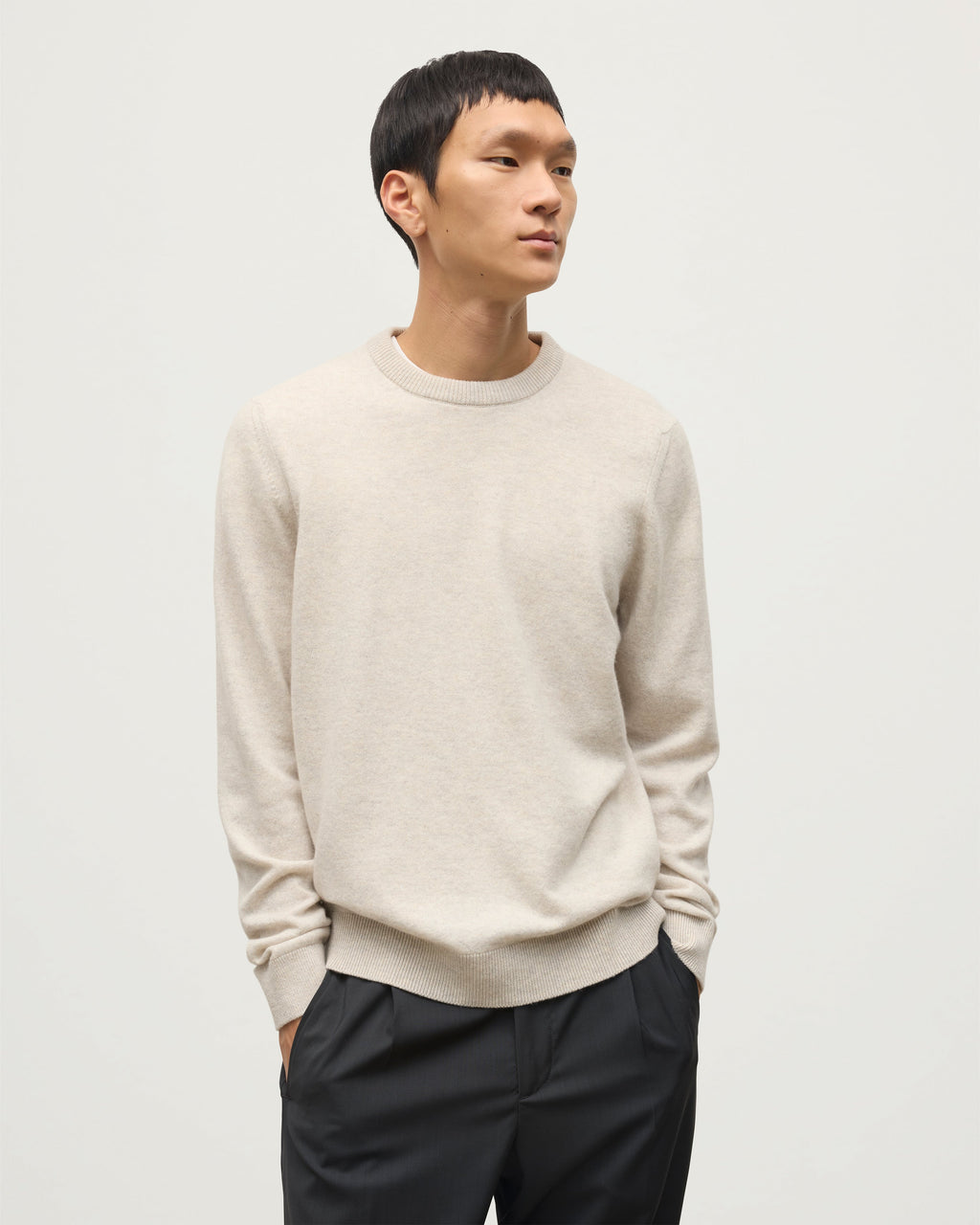 Rory Natural Classic Cashmere Crew Jumper