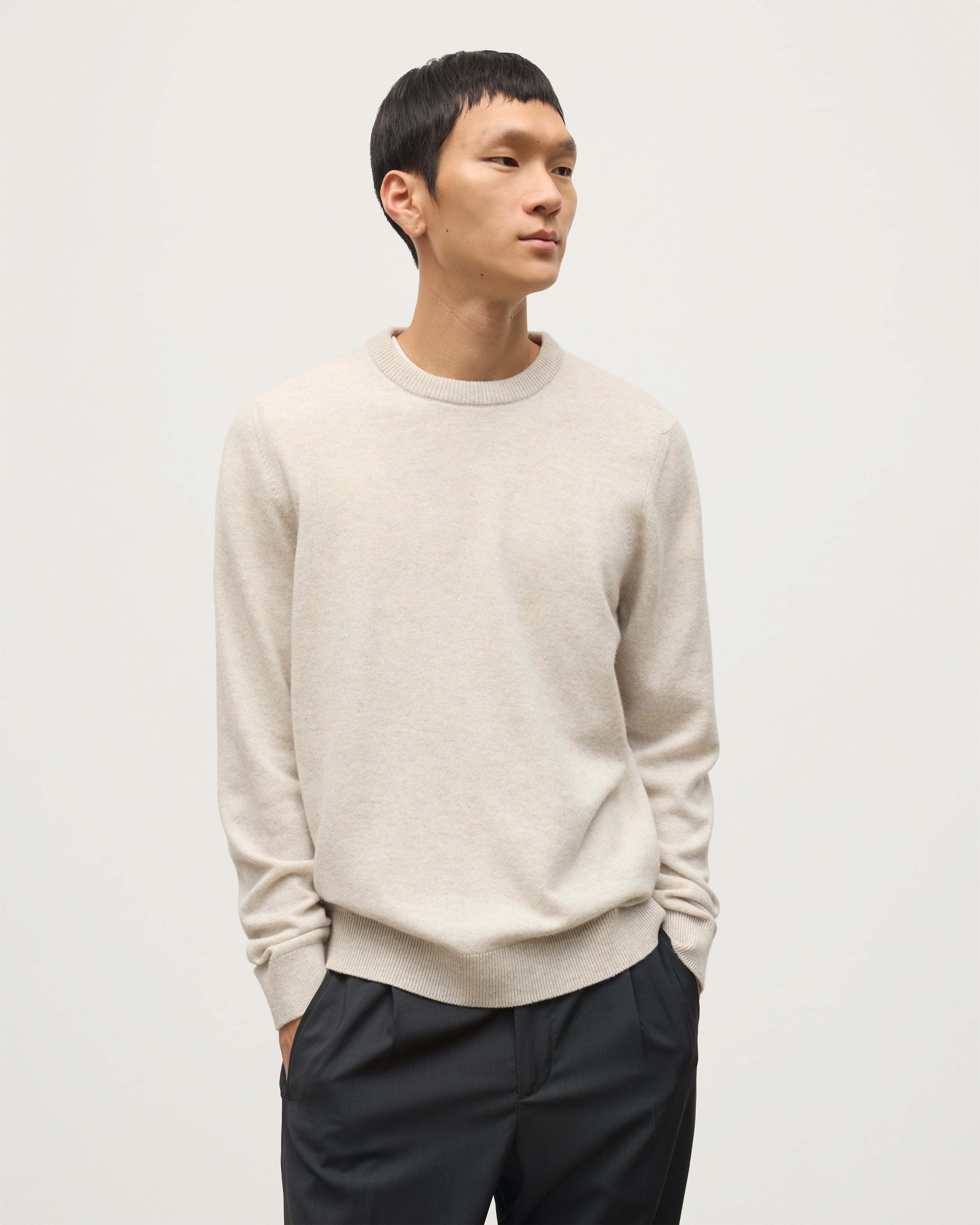 Rory Natural Classic Cashmere Crew Jumper