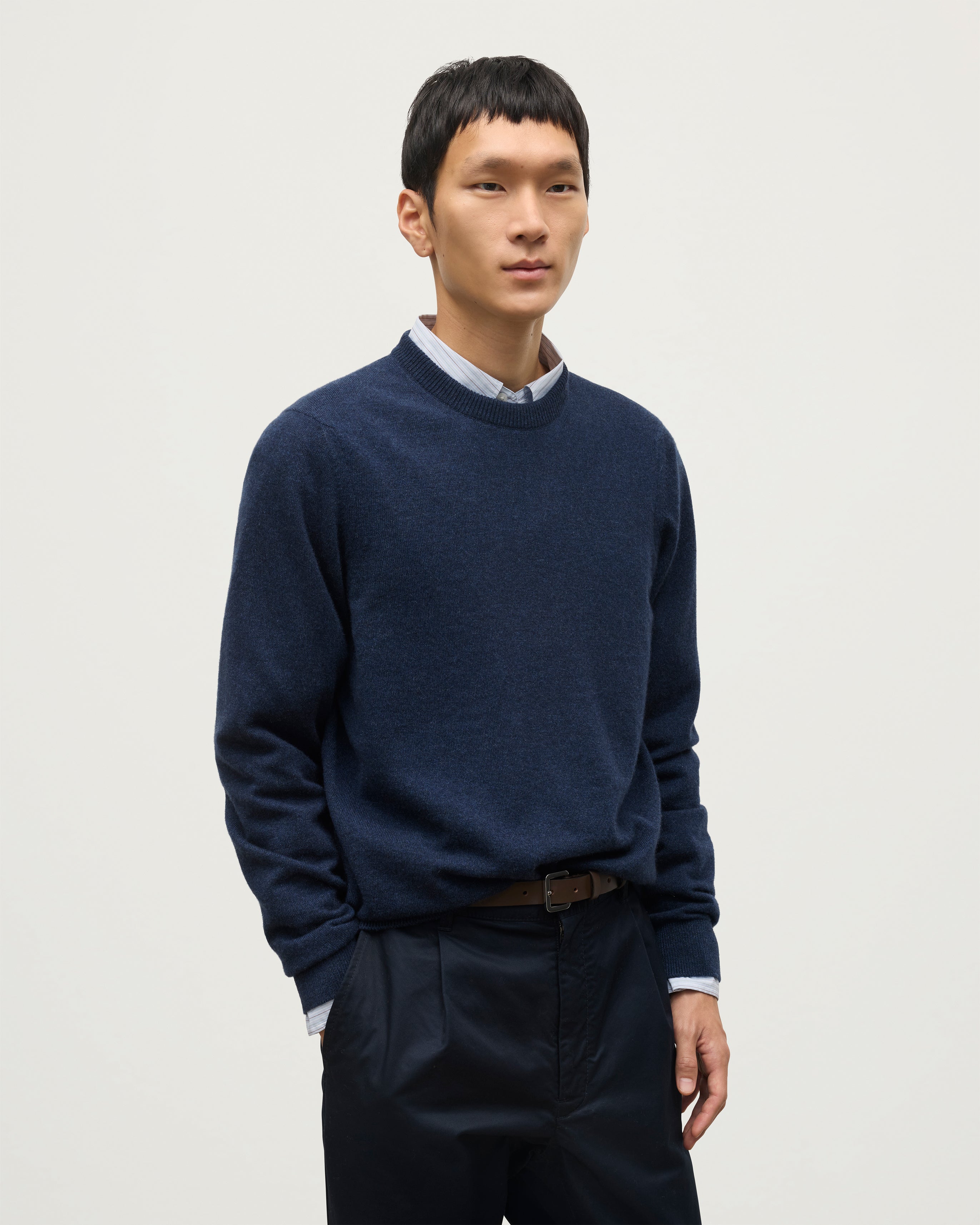 Rory Navy Classic Cashmere Crew Jumper