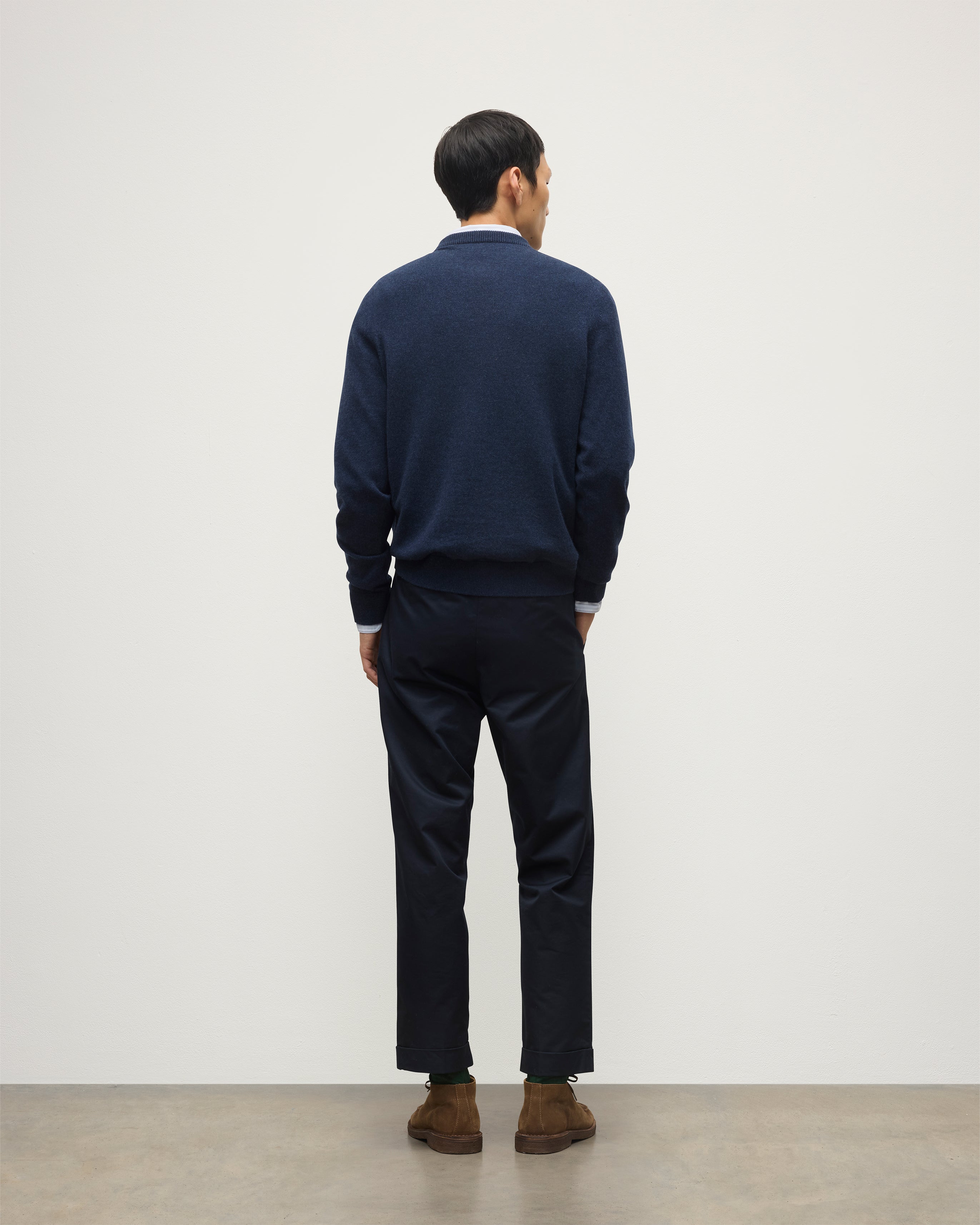 Rory Navy Classic Cashmere Crew Jumper