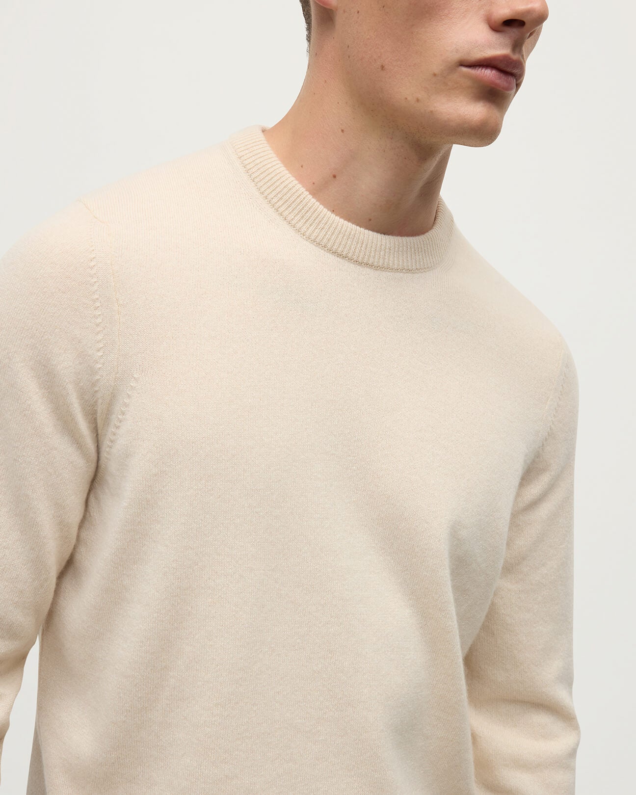 Rory Cream Classic Cashmere Crew Jumper