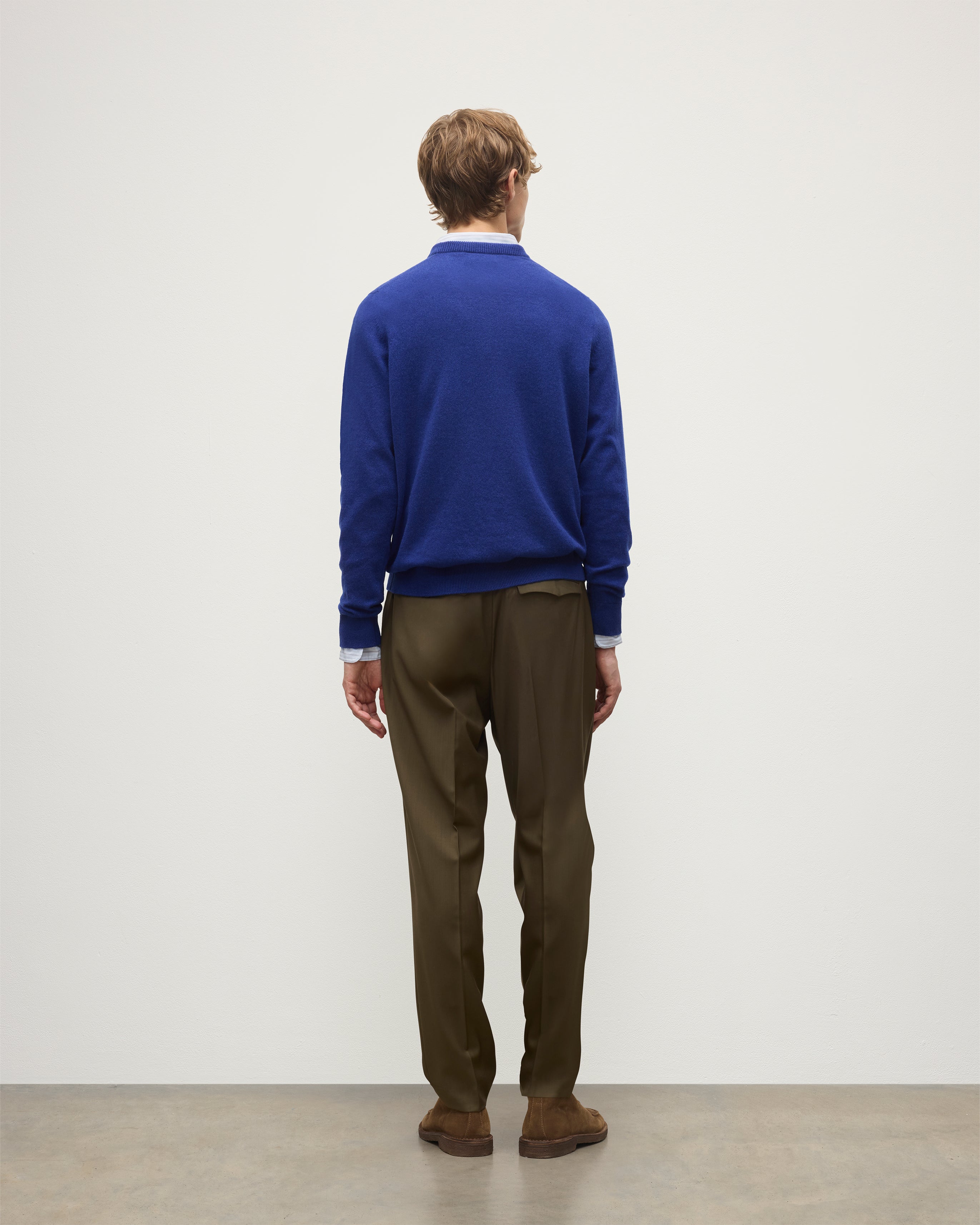 Rory Blue Classic Cashmere Crew Jumper