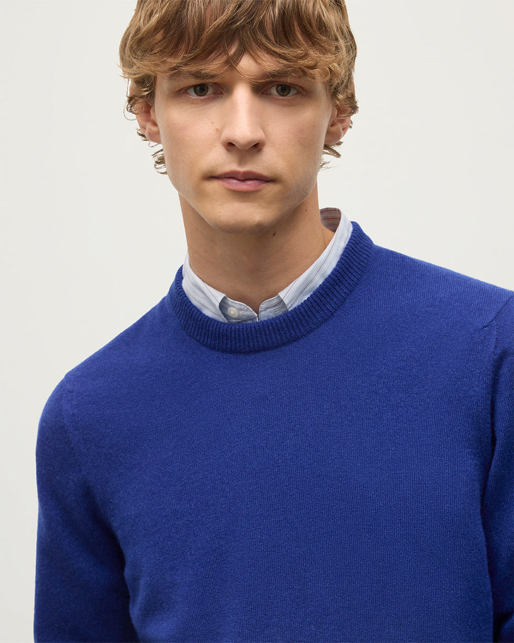 Rory Blue Classic Cashmere Crew Jumper