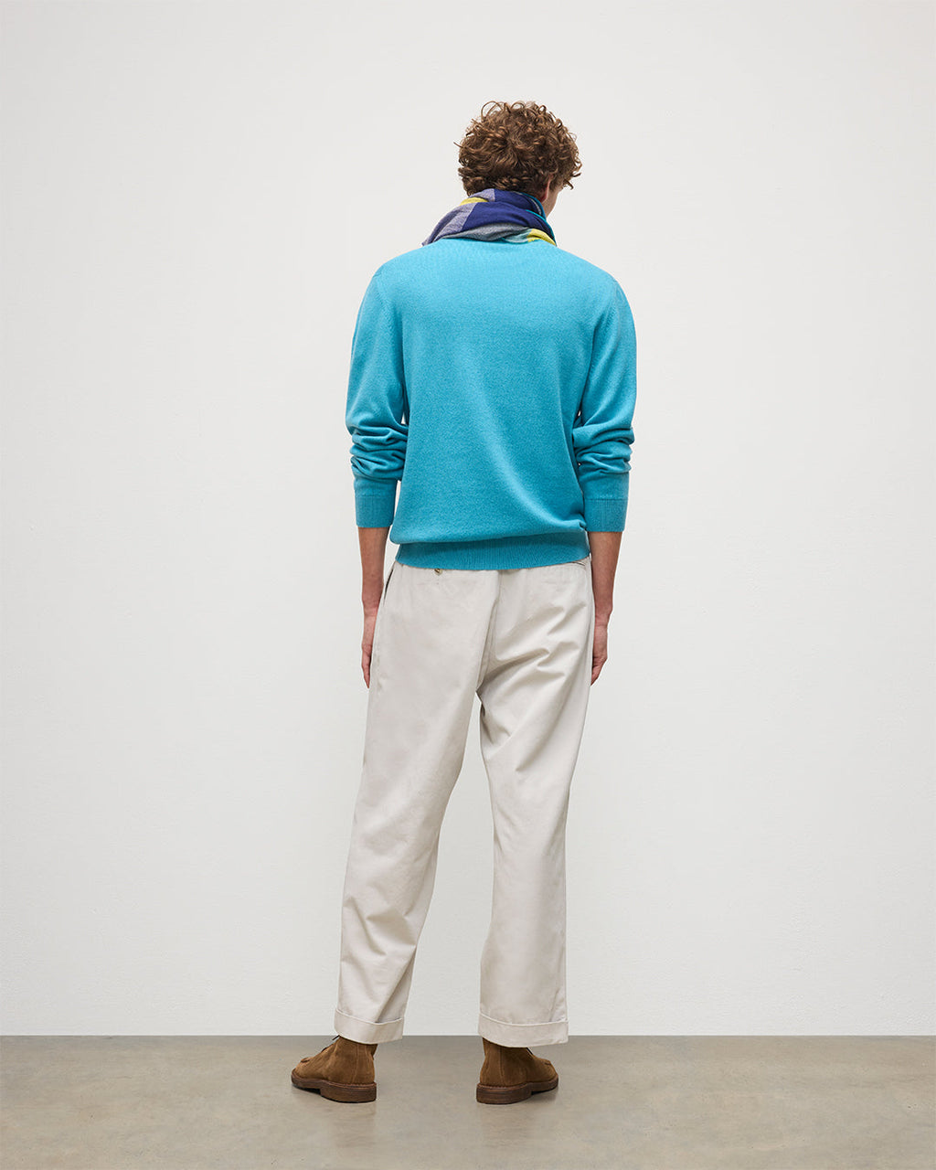 Rory Bright Blue Classic Cashmere Crew Jumper