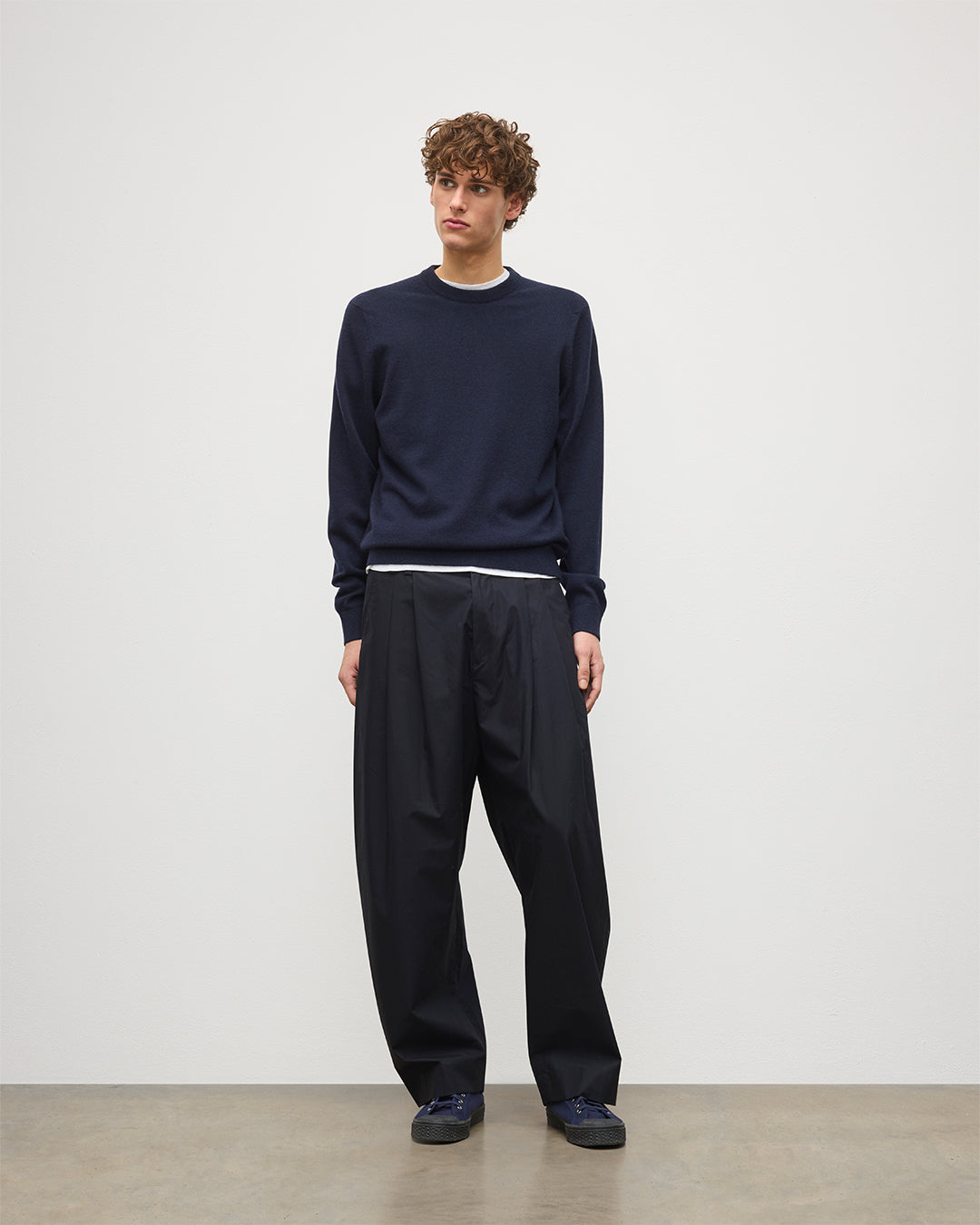 Rory Dark Navy Classic Cashmere Crew Jumper