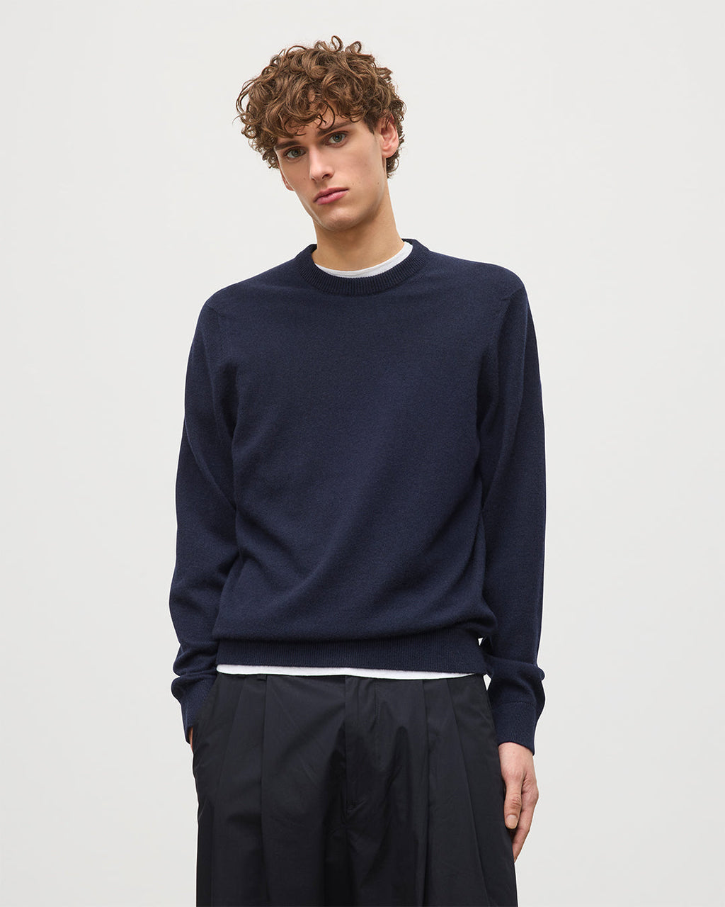 Rory Dark Navy Classic Cashmere Crew Jumper