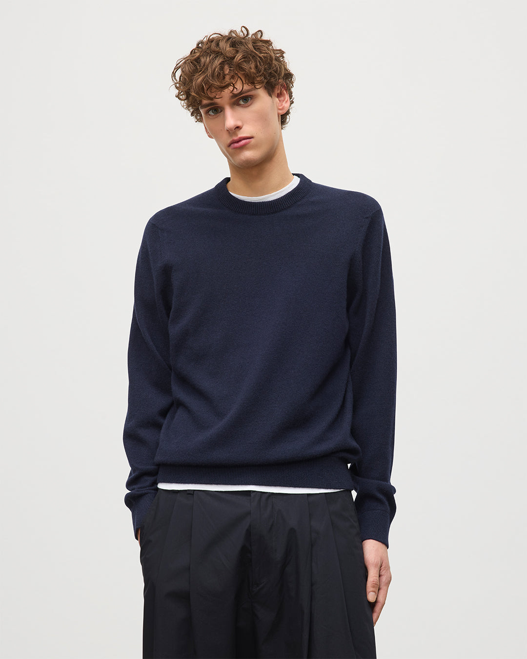 Rory Dark Navy Classic Cashmere Crew Jumper