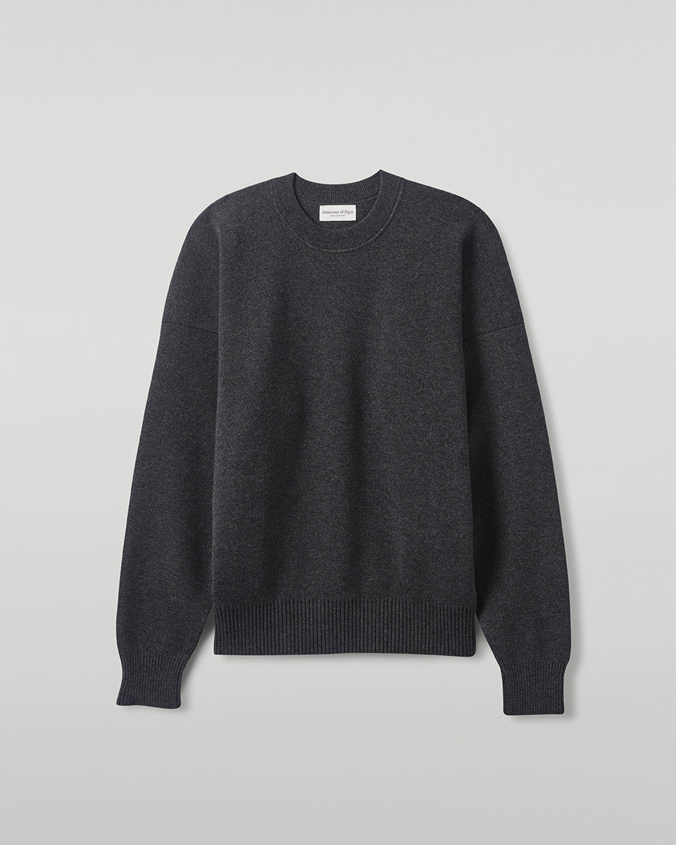 Relaxed Milano Stitch Charcoal Jumper