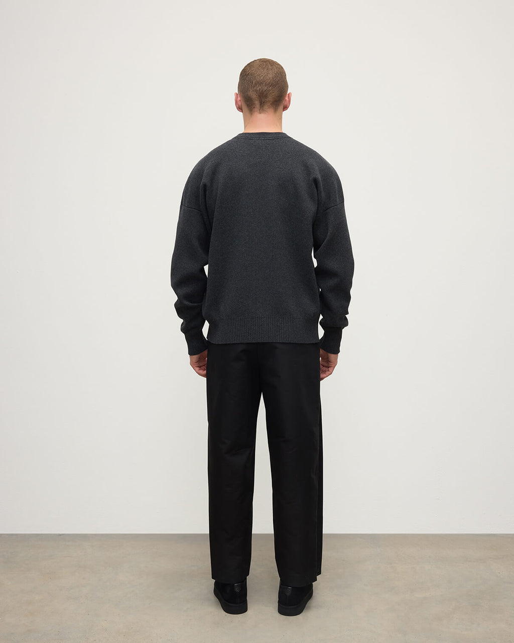 Relaxed Milano Stitch Charcoal Jumper
