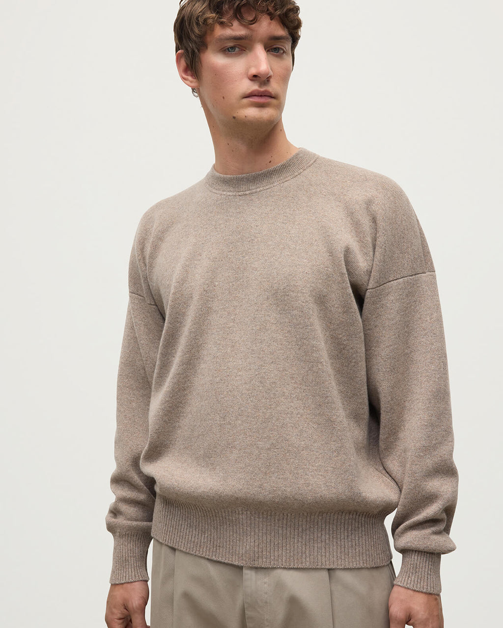 Relaxed Milano Stitch Light Brown Jumper