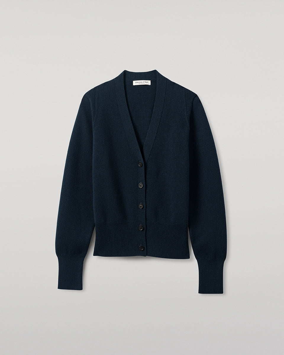Milano Stitch Bottle Green Cashmere Cardigan