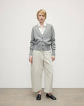 Milano Stitch Light Grey Cashmere Cardigan