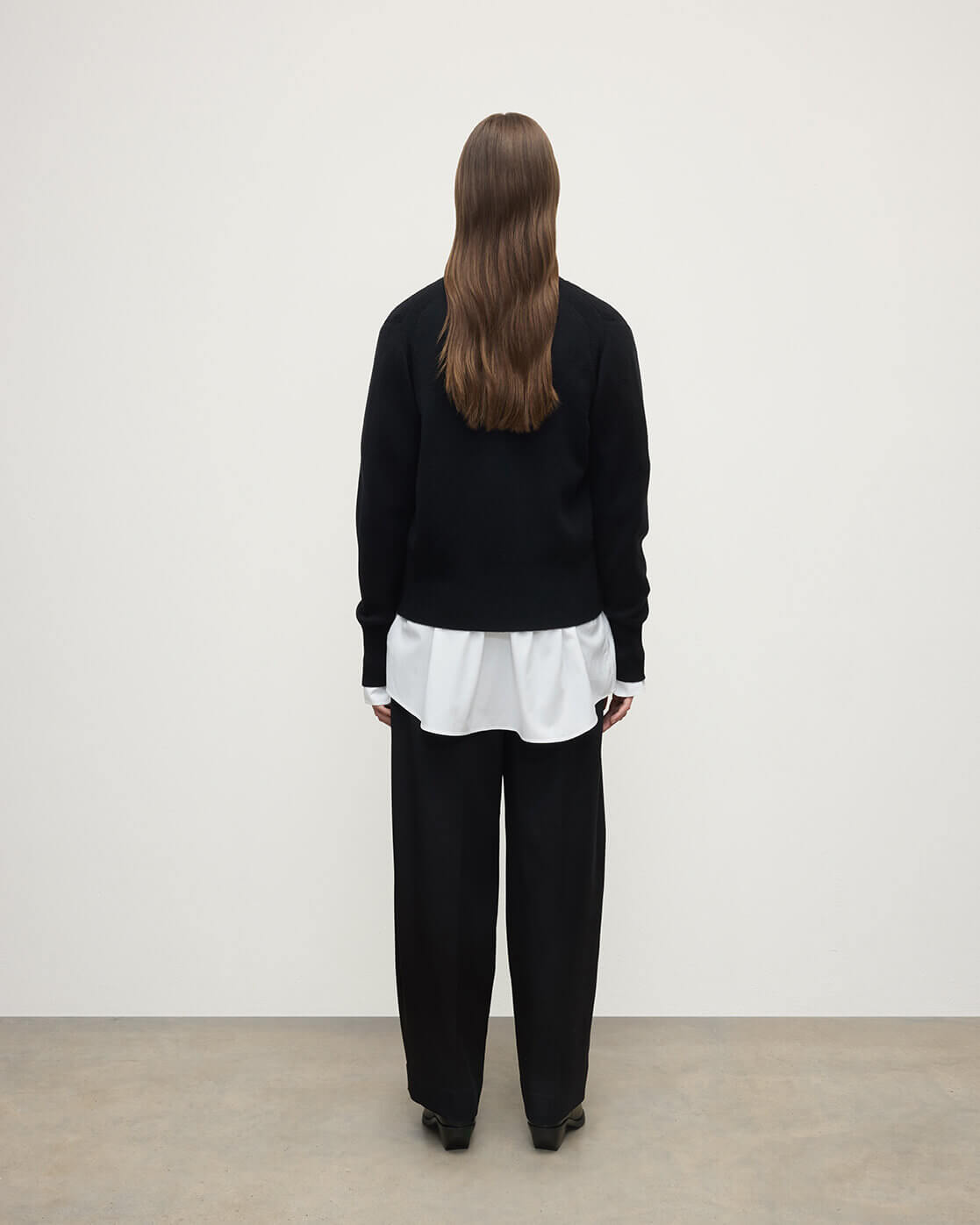 Milano Stitch Black Cashmere Cardigan