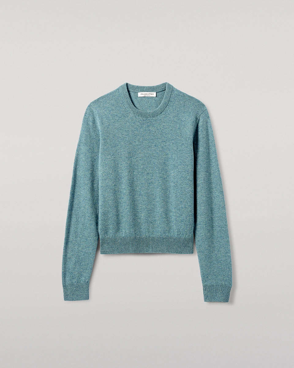 Classic Cashmere Green Round Neck Jumper