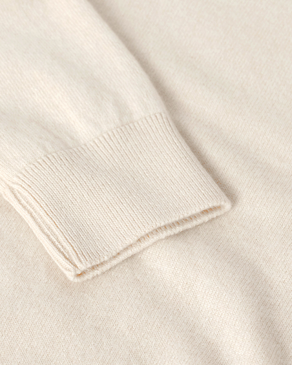 Classic Cashmere Cream Round Neck Jumper