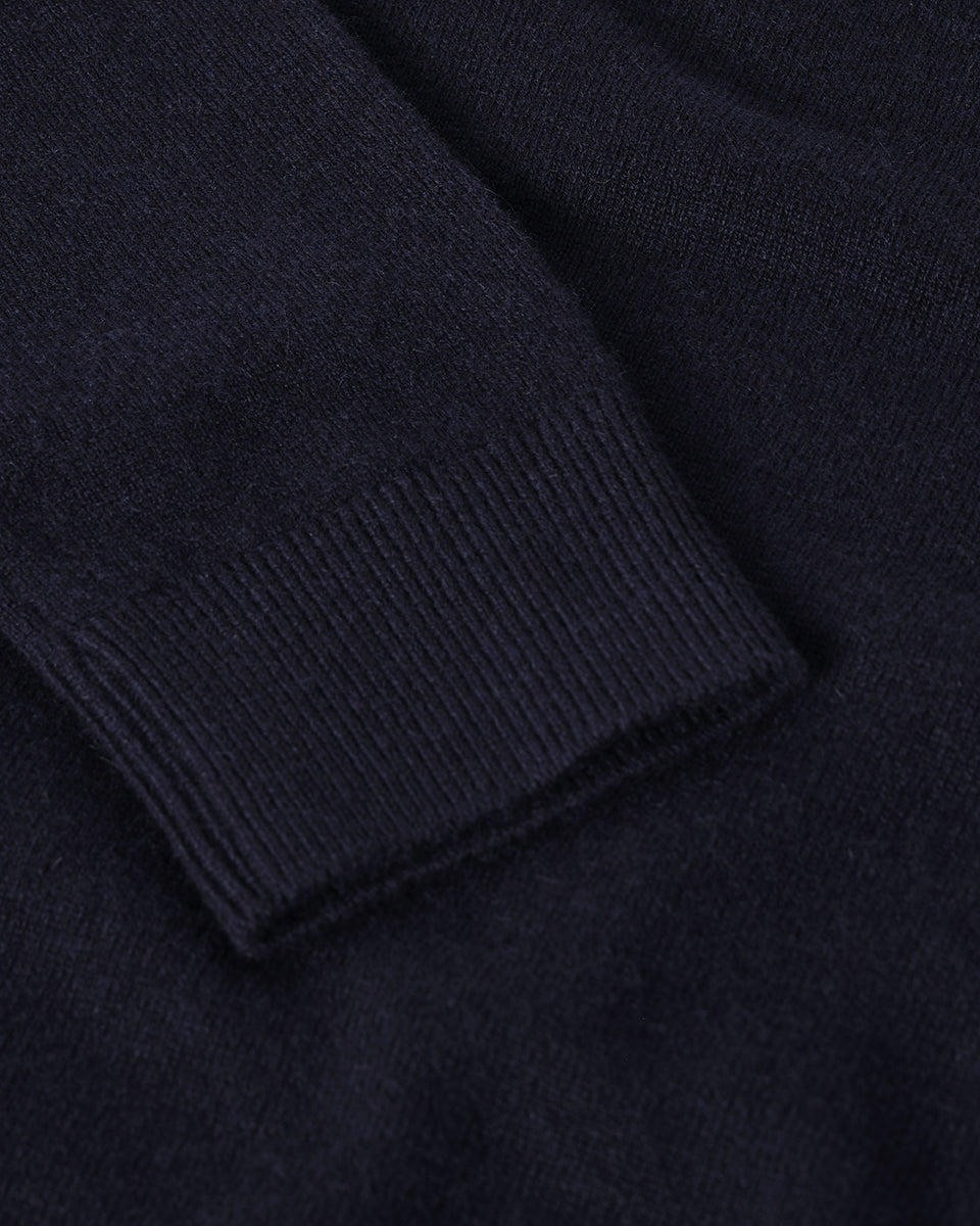 Classic Cashmere Dark Navy Round Neck Jumper