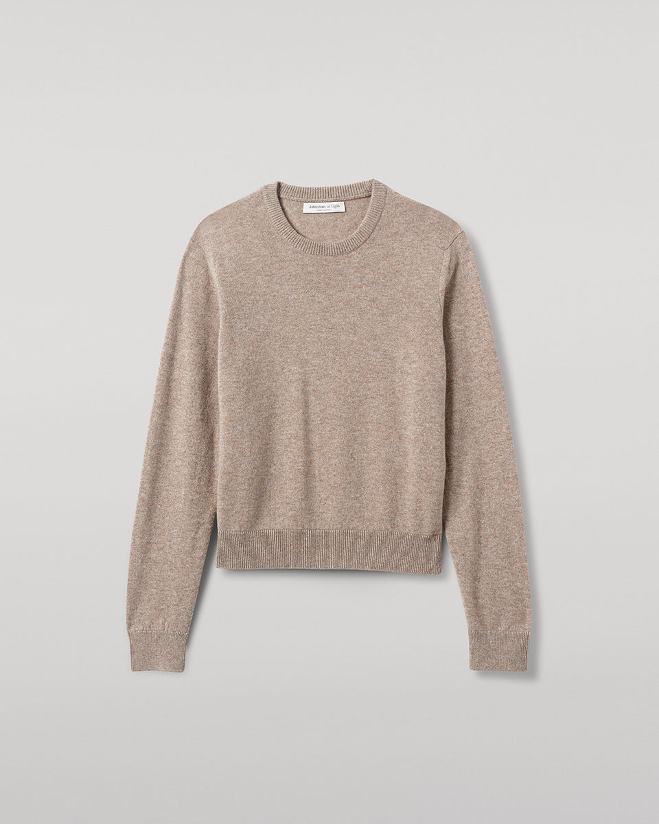 Classic Cashmere Brown Round Neck Jumper