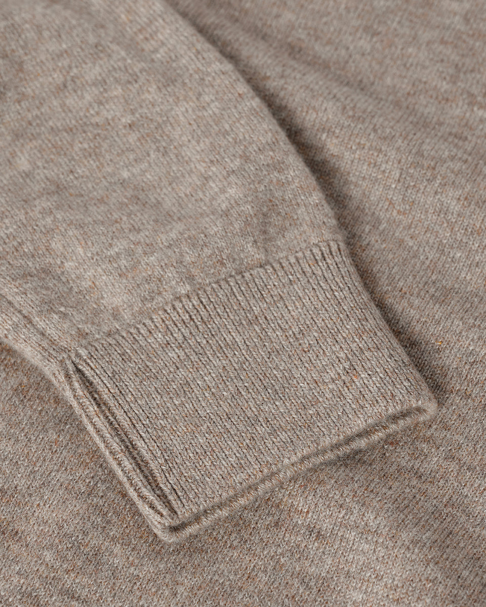 Classic Cashmere Brown Round Neck Jumper