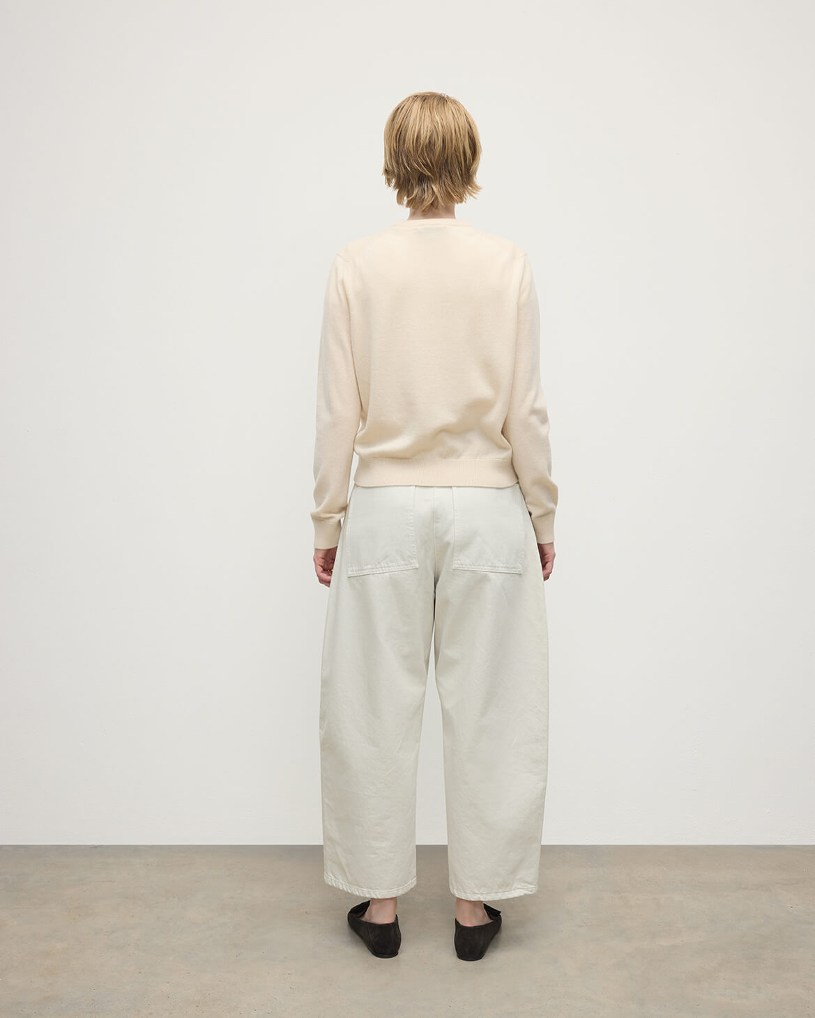 Classic Cashmere Cream Round Neck Jumper