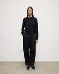 Classic Cashmere Black Round Neck Jumper