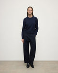 Classic Cashmere Dark Navy Round Neck Jumper