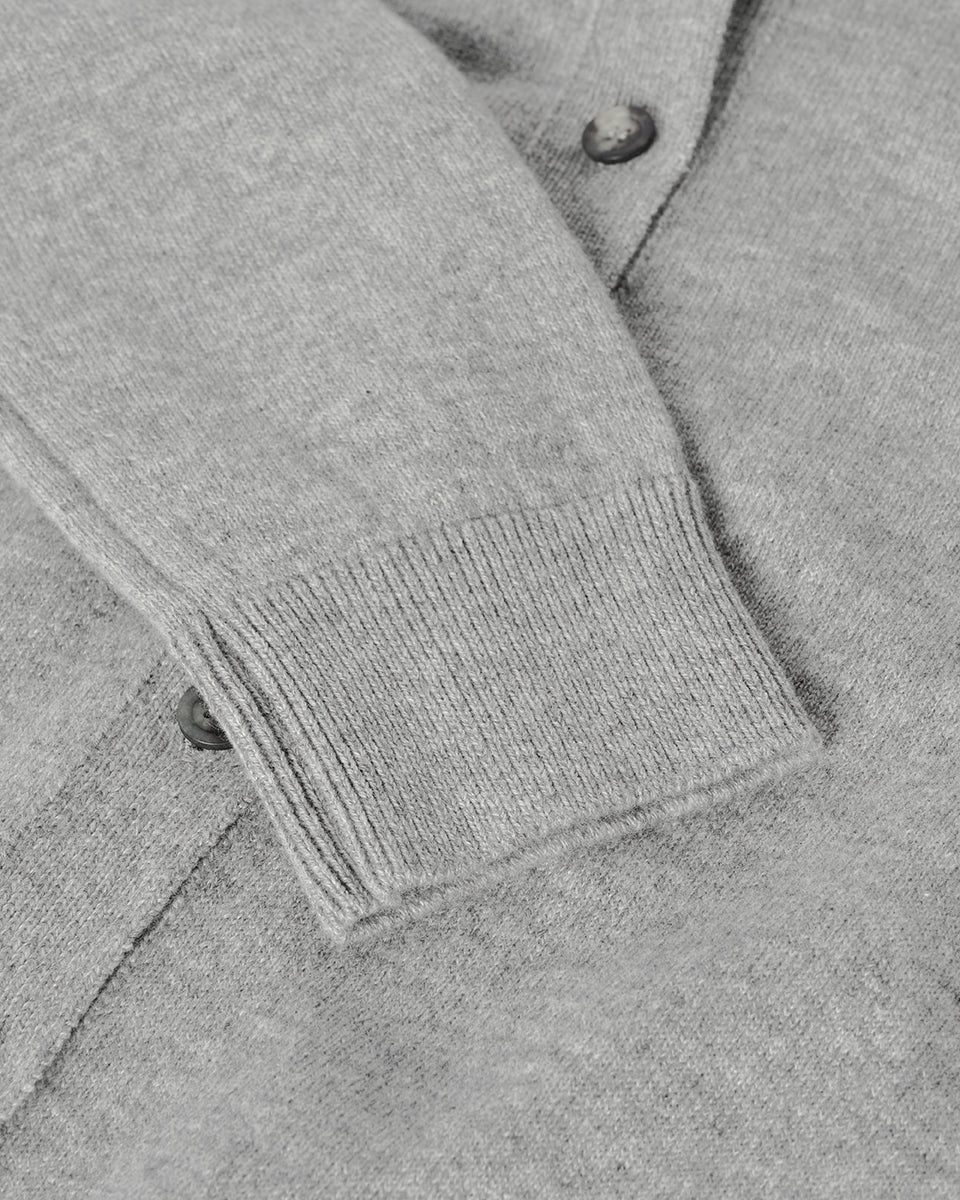 Classic Cashmere Light Grey Cardigan