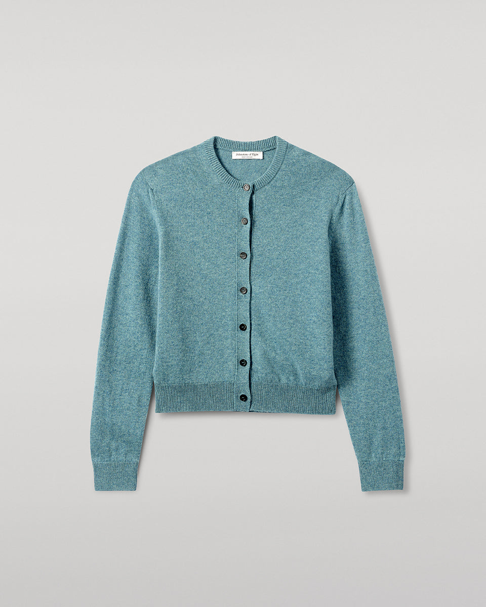 Classic Cashmere Green Cardigan