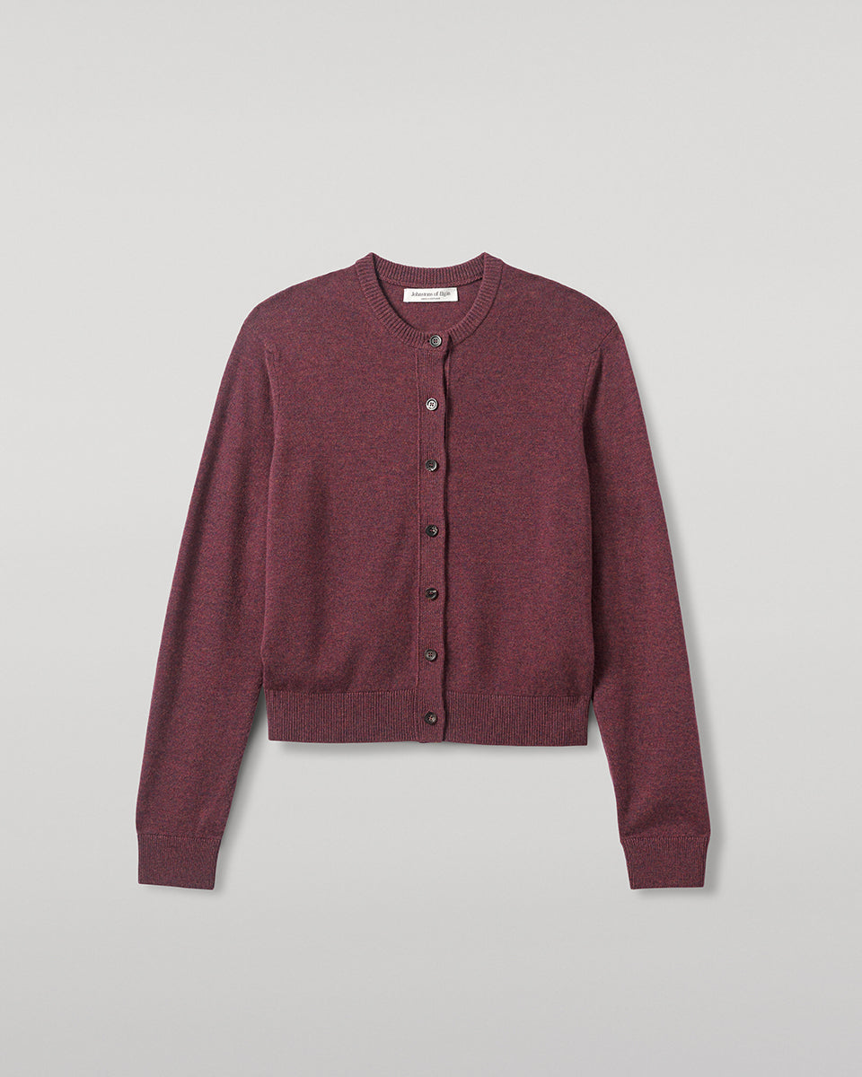 Classic Cashmere Purple Cardigan