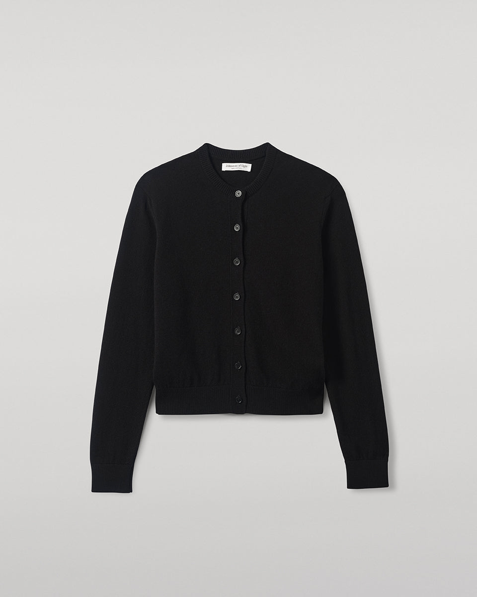 Classic Cashmere Black Cardigan