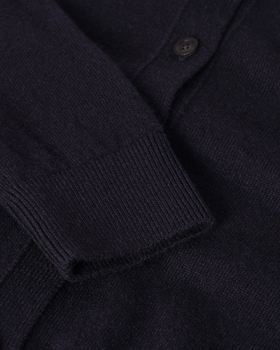 Classic Cashmere Dark Navy Cardigan
