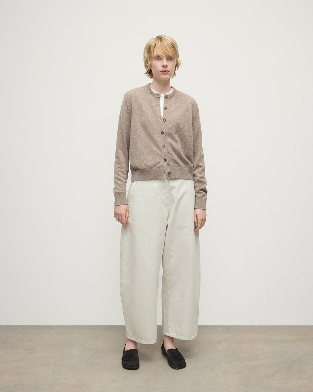 Classic Cashmere Brown Cardigan